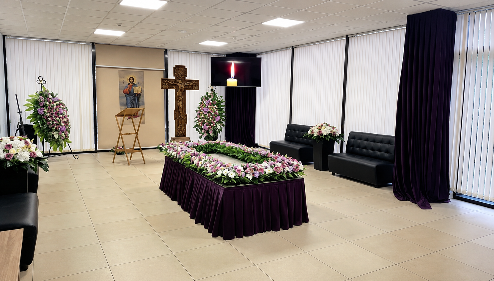 Зал прощания Хованского крематория