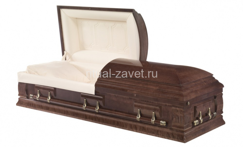 гроб Birdseye Maple Victoriaville из клена с двухкрышечной конструкцией